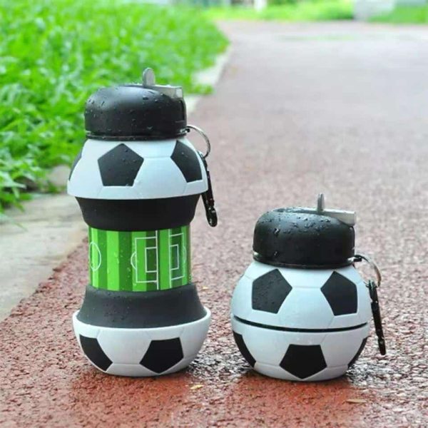 Football Silicon Foldable Water Bottle - Image 3