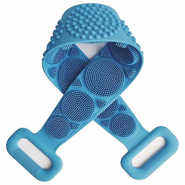 Silicone Body Scrubber Back Massage Exfoliating Sponge Bathroom Bath Brush - Image 2